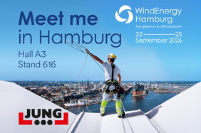 JUNG Hebetechnik auf der WindEnergy in Hamburg