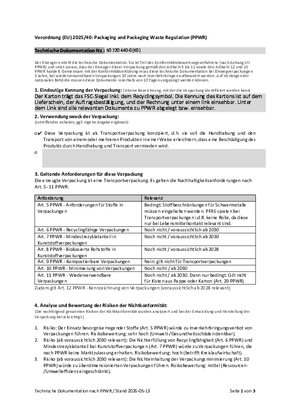 PPWR-Technische Dokumentation_50 720 440-G