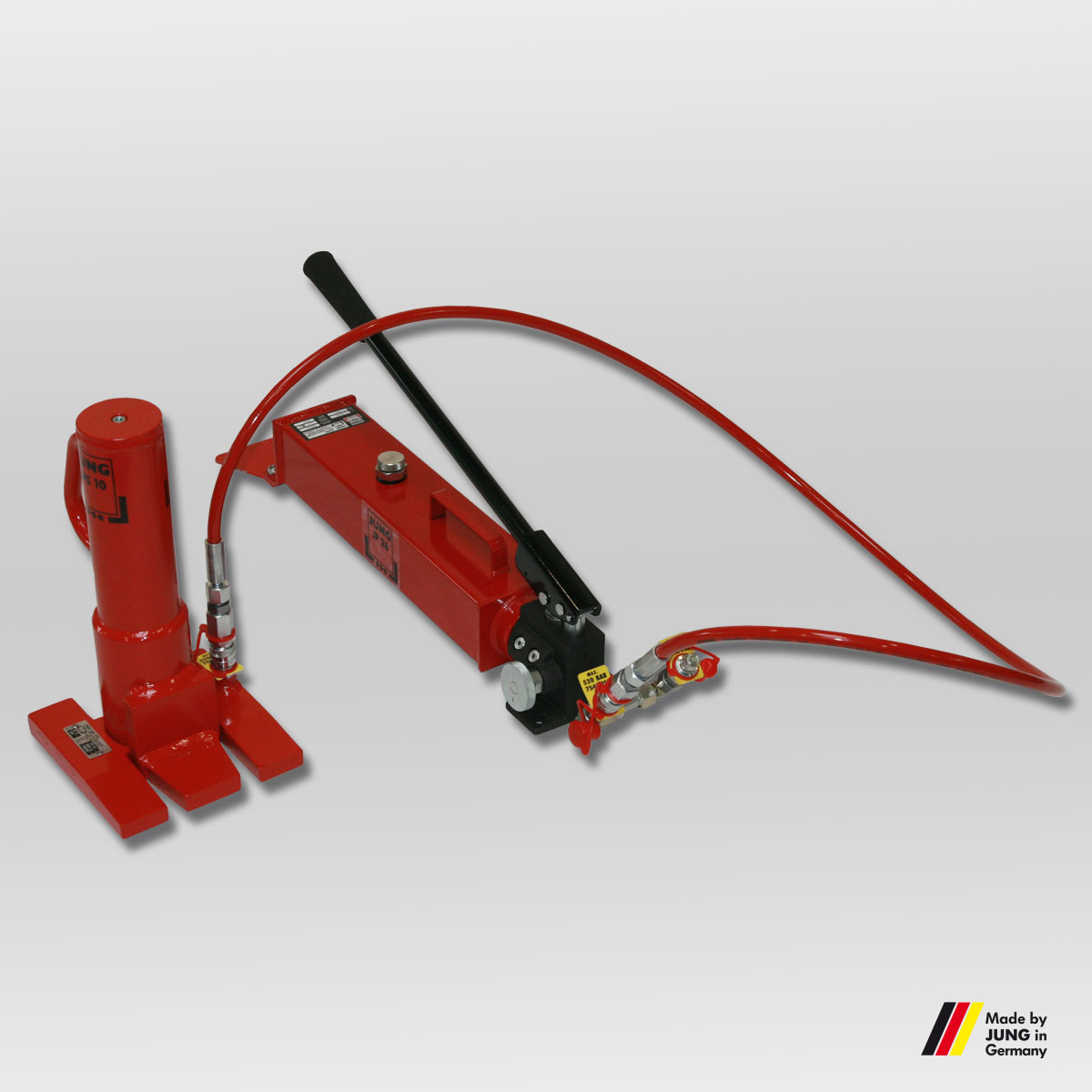 JSET 10 ⁄ 3 - hydraulic jack set with pump and hose