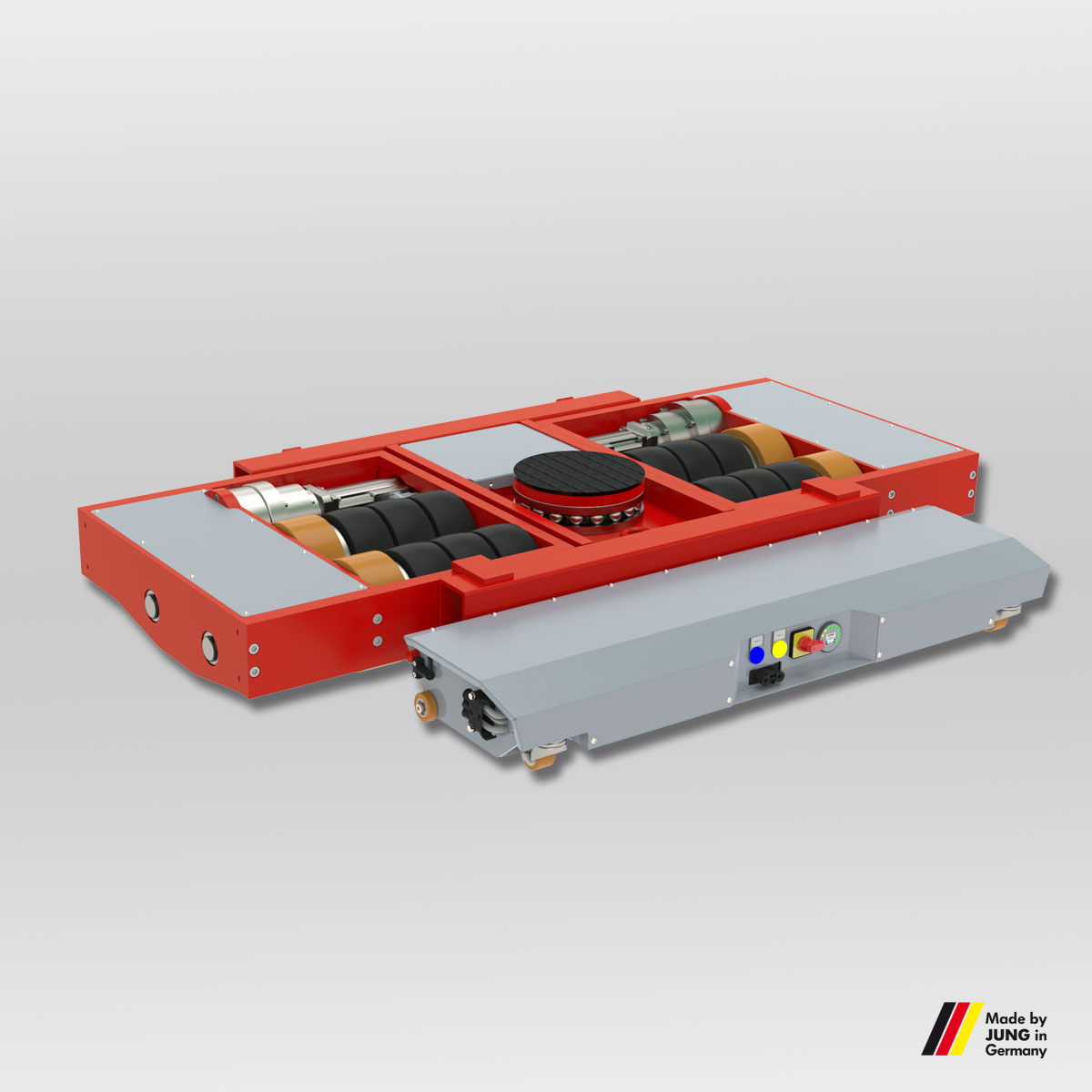 Druckluftbetriebenes Transportfahrwerk - JLA-p 15 ⁄ 30 G - JUNG Hebe- und  Transporttechnik GmbH - für Schwerlast / 360° / mit Fernbedienung