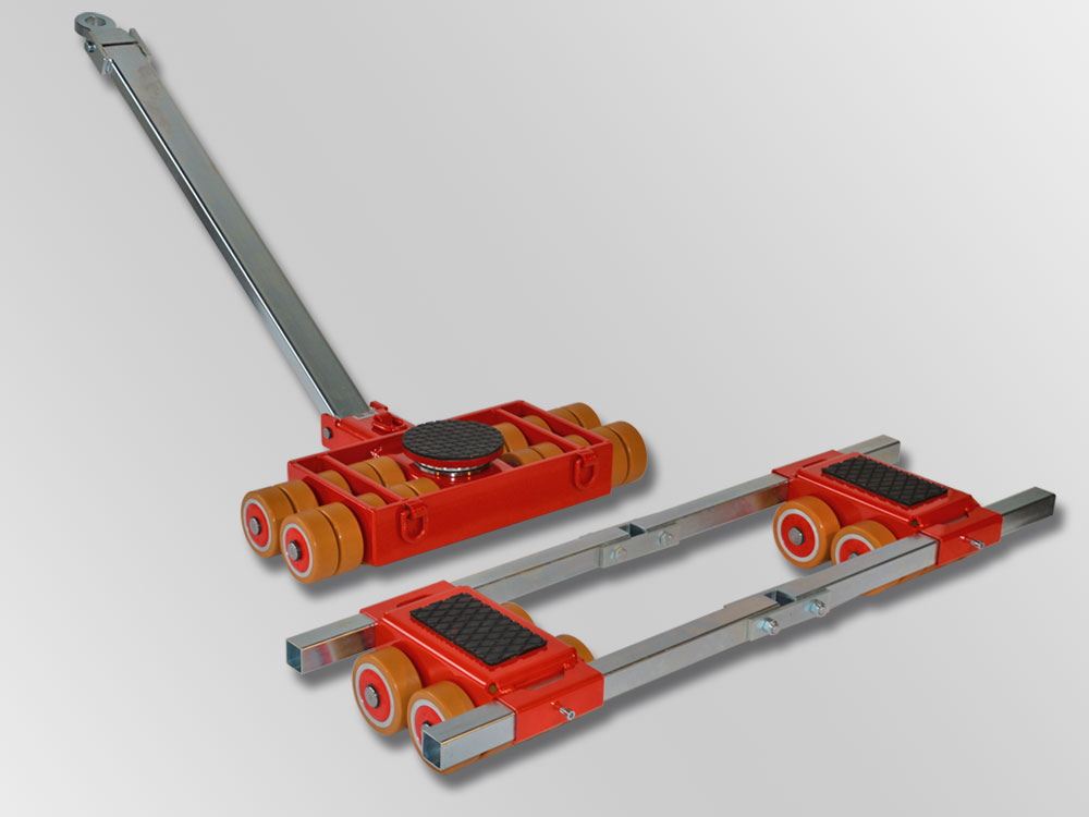 Transport trolleys and self-propelled transport trolleys
