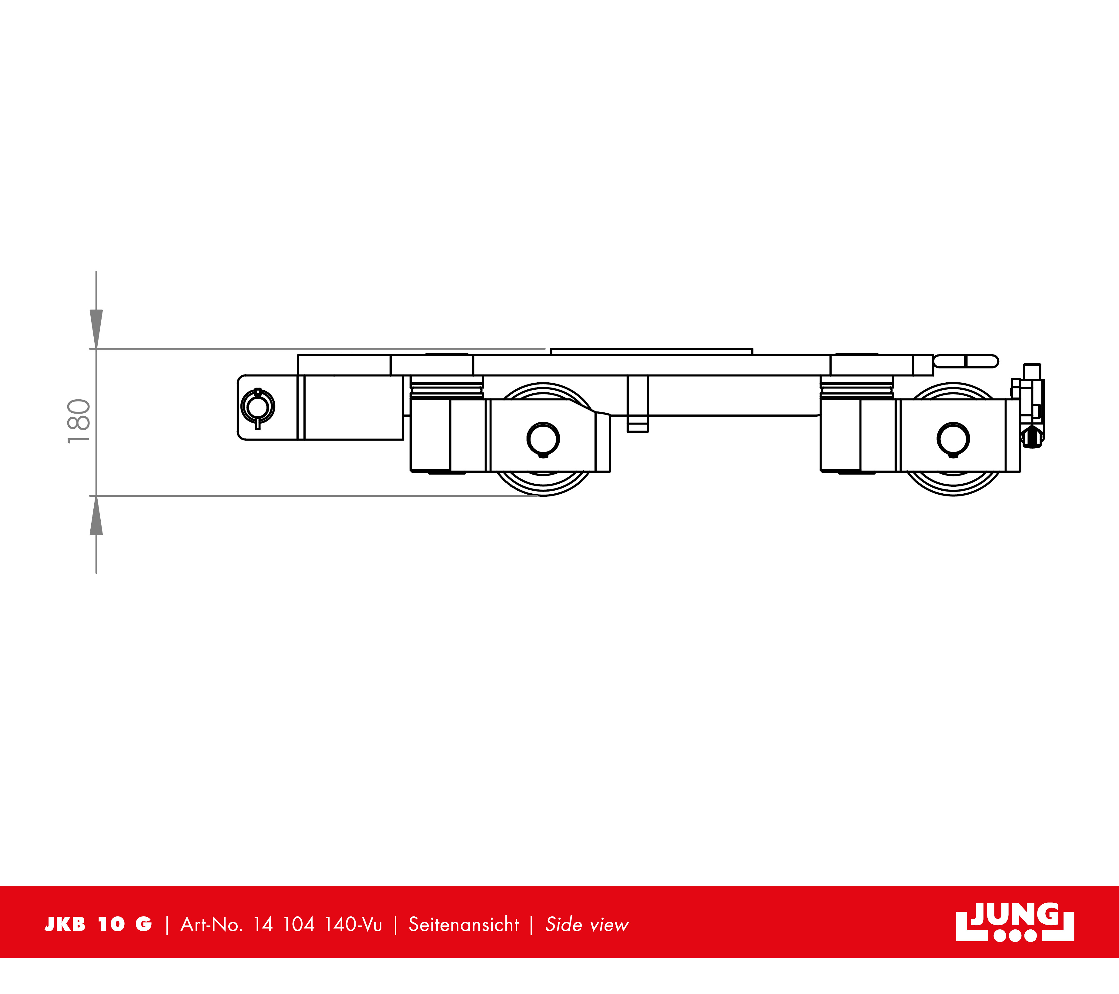Revolving transport trolley JKB 10 G with locking mechanism 
