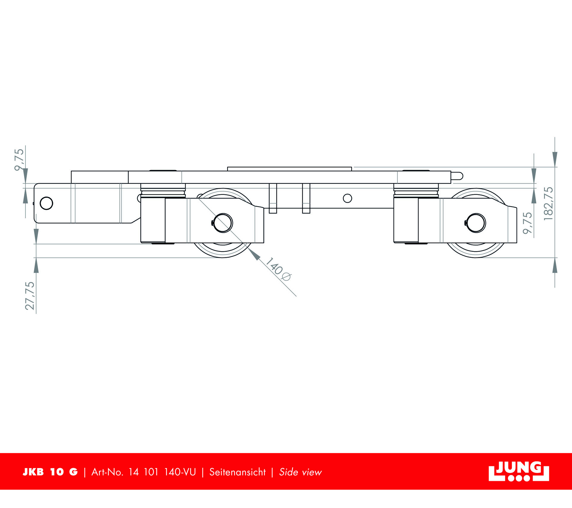 Revolving transport trolley JKB 10 G Set 