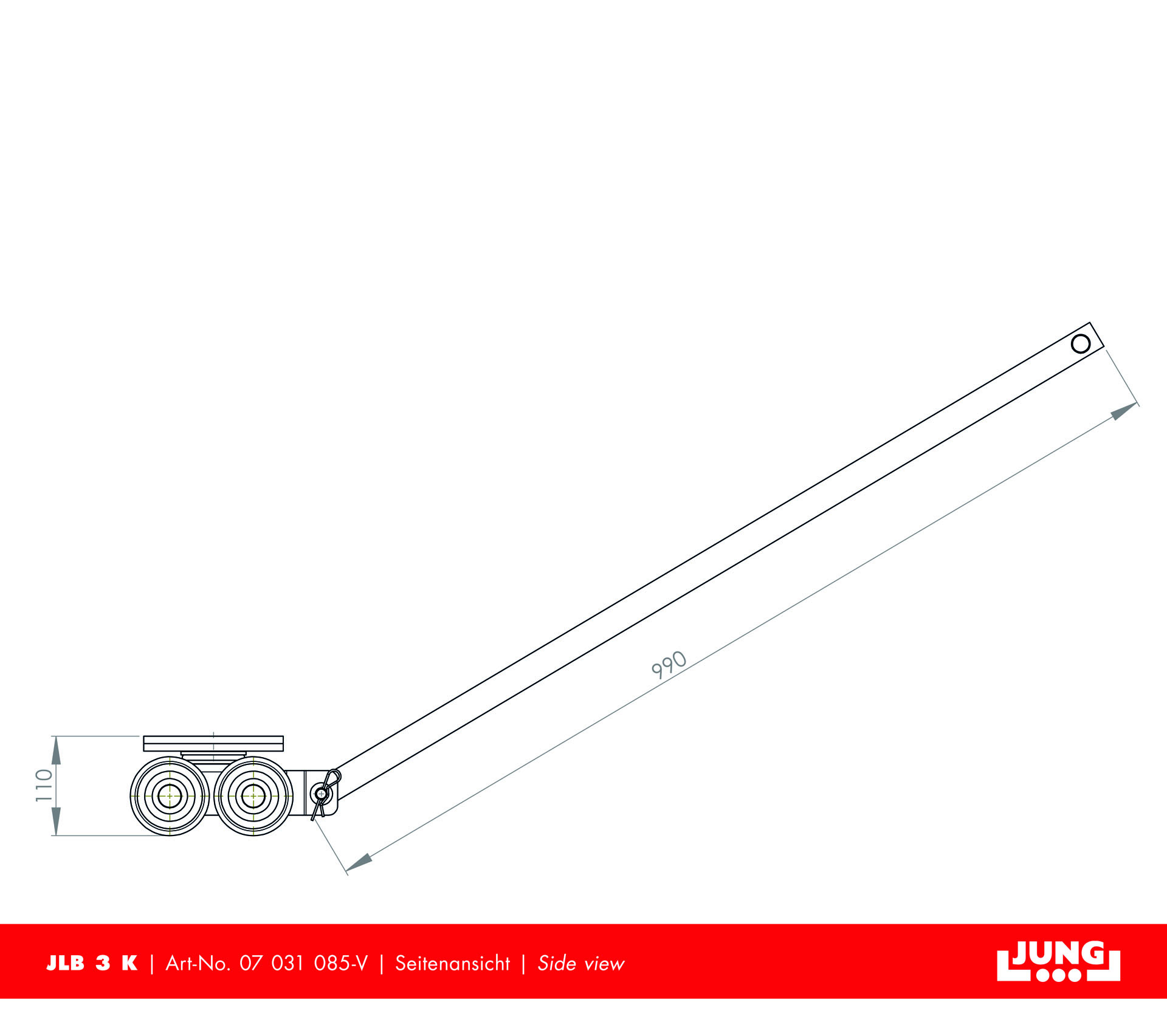 Steerable trolley JLB 3 K