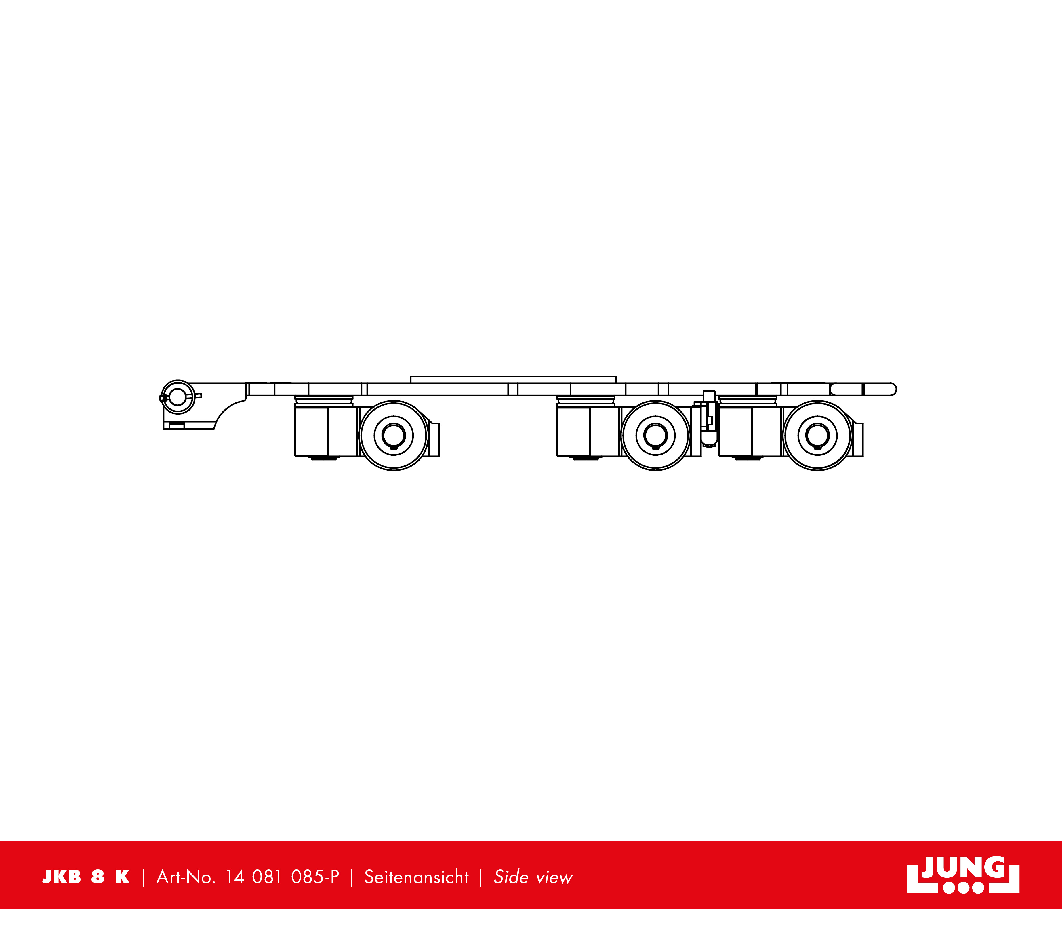 Revolving transport trolley JKB 8 K with locking mechanism