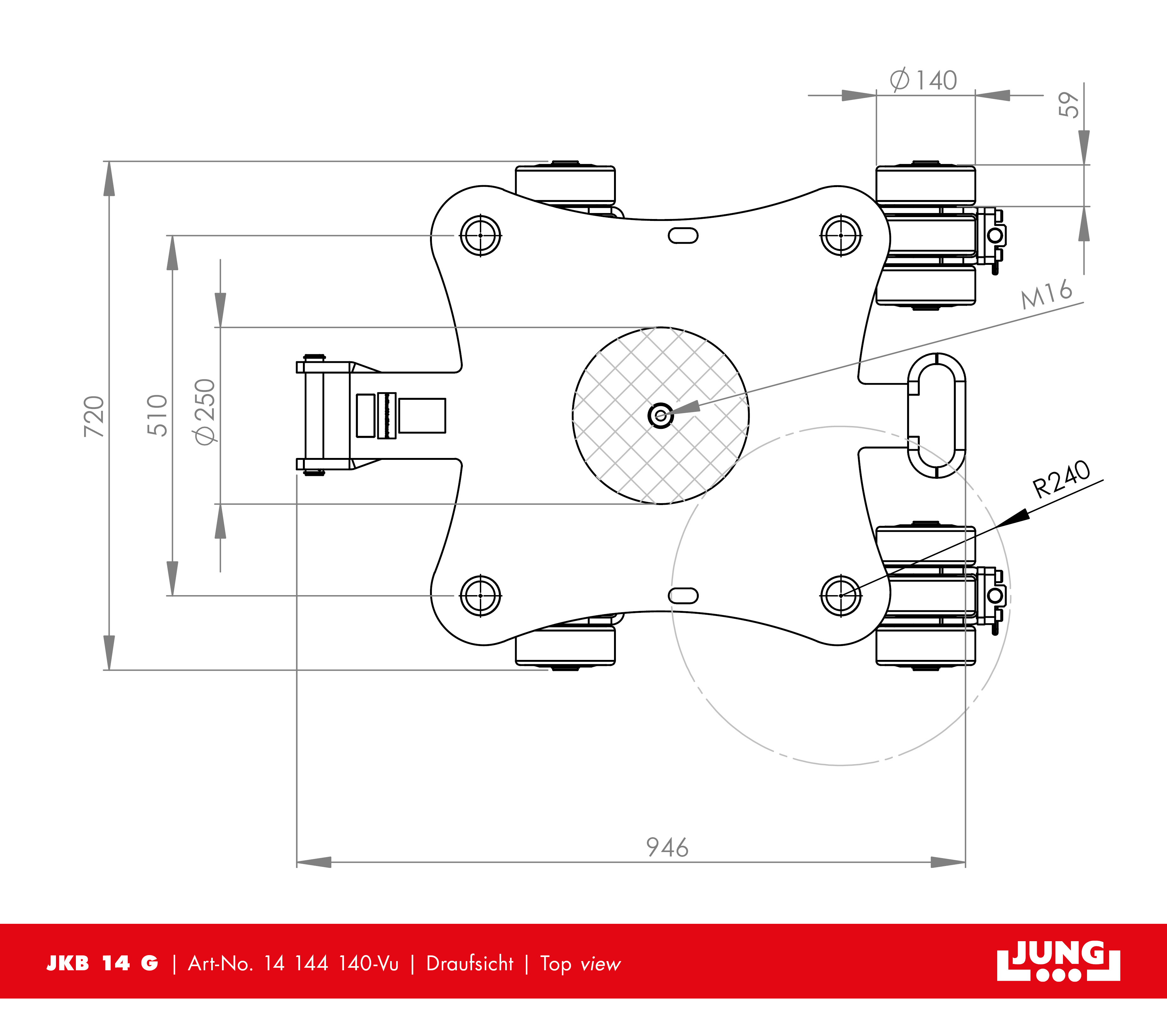 Kreiselfahrwerk JKB 14 G mit Arretierung