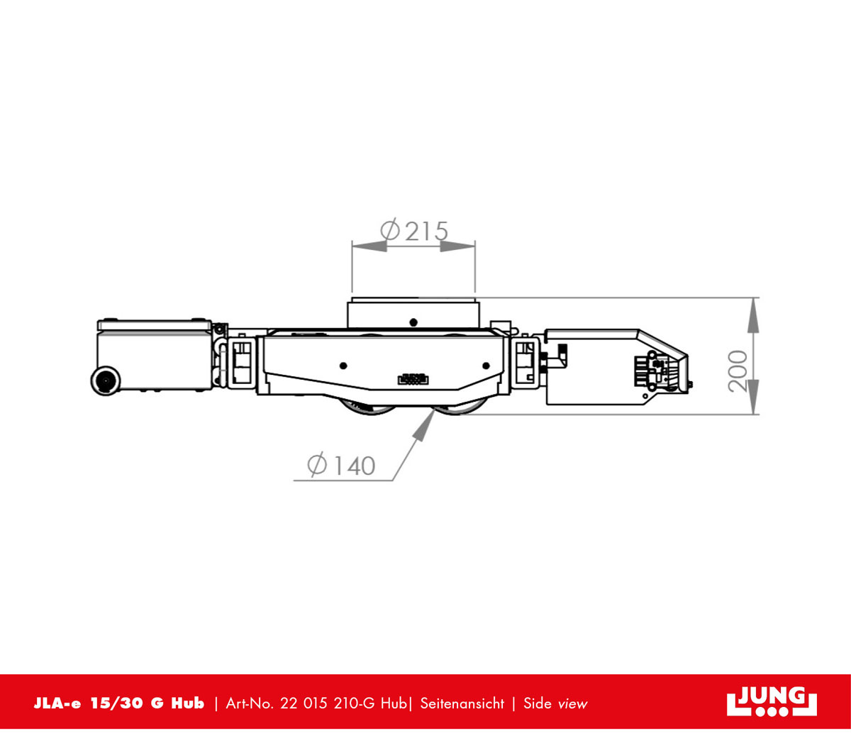 Transport trolley JLA-e 15/30 G with stroke facelift