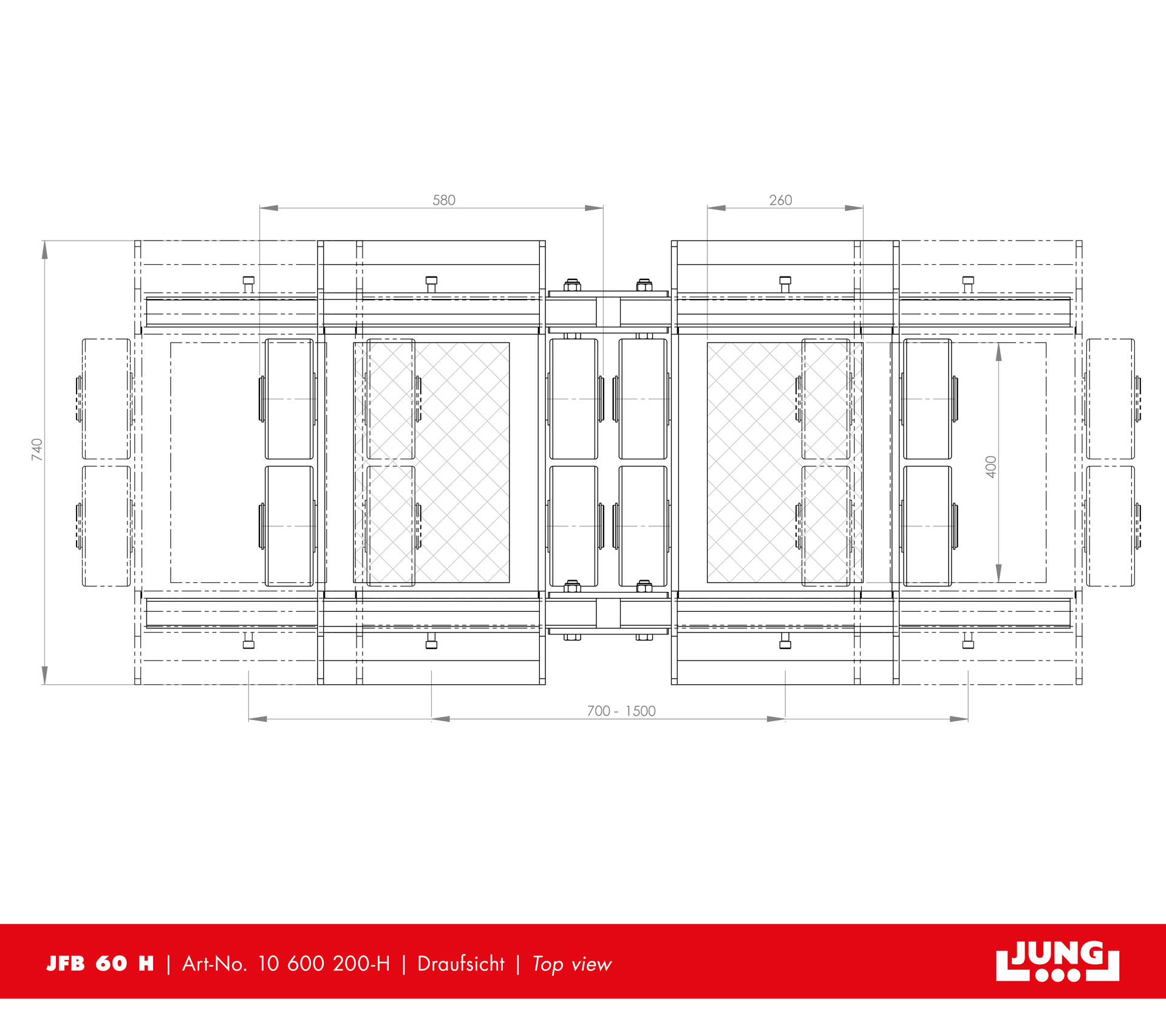Adjustable trolley JFB 60 H Professional Adjustable trolley JFB 60 H Professional
