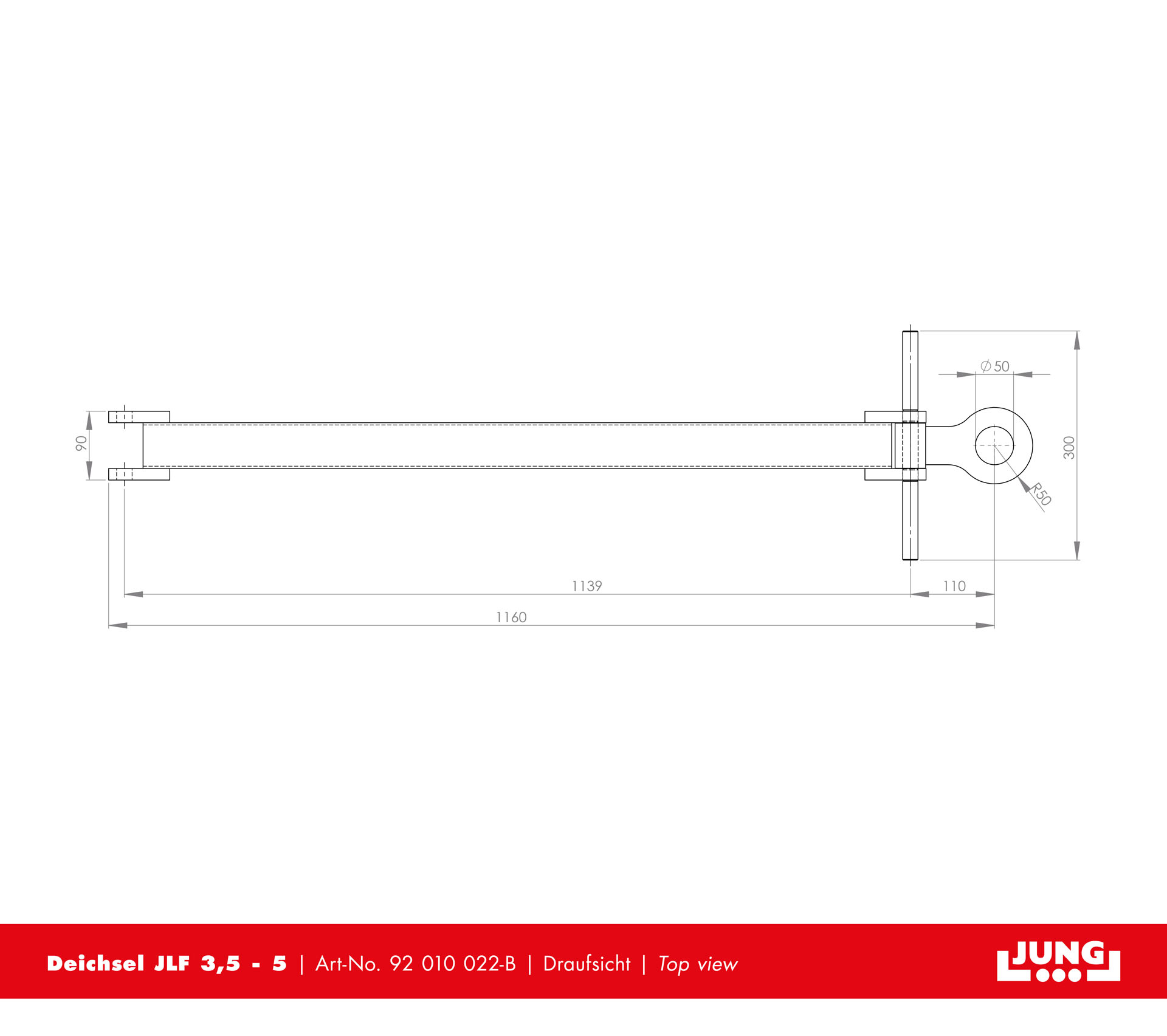 Deichsel für Servofahrwerke Deichsel für Servofahrwerke