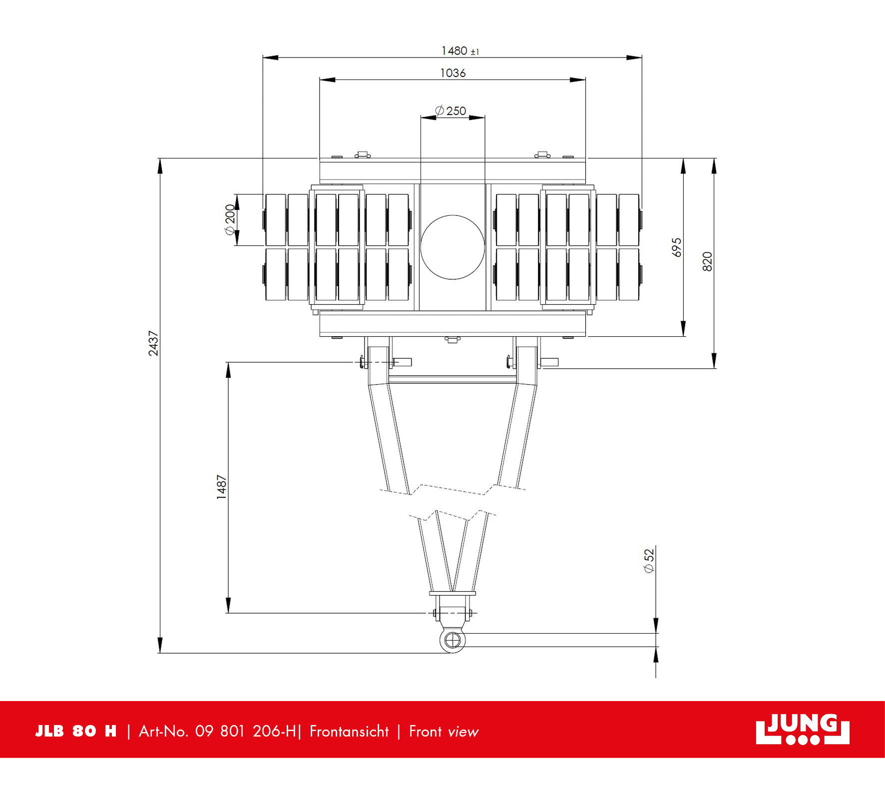 Steerable trolley JL 80 H Professional - NEW