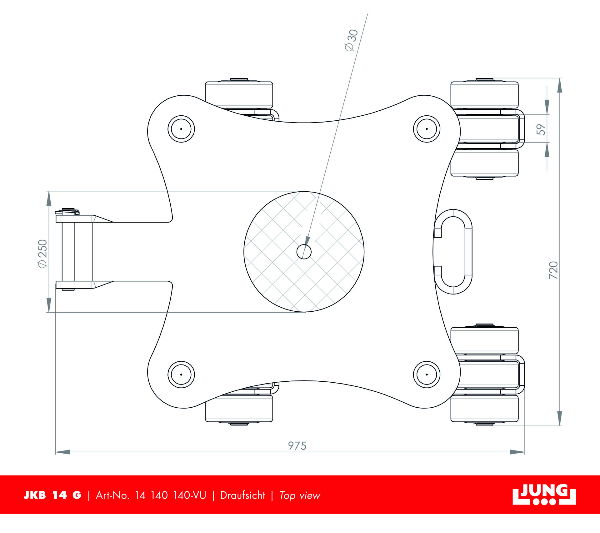 Revolving transport trolley JKB 14 G Set 