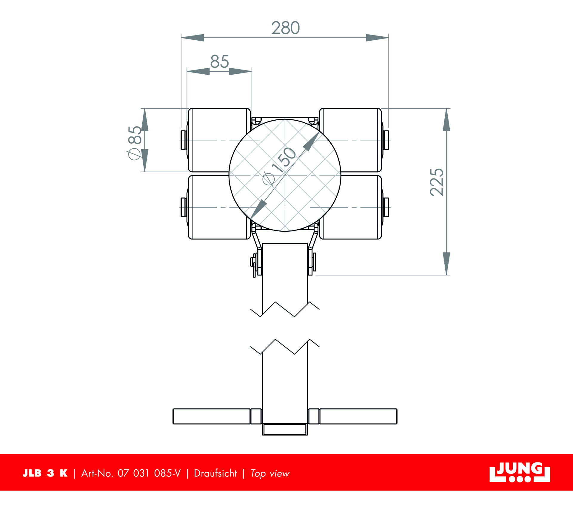 Steerable trolley JLB 3 K