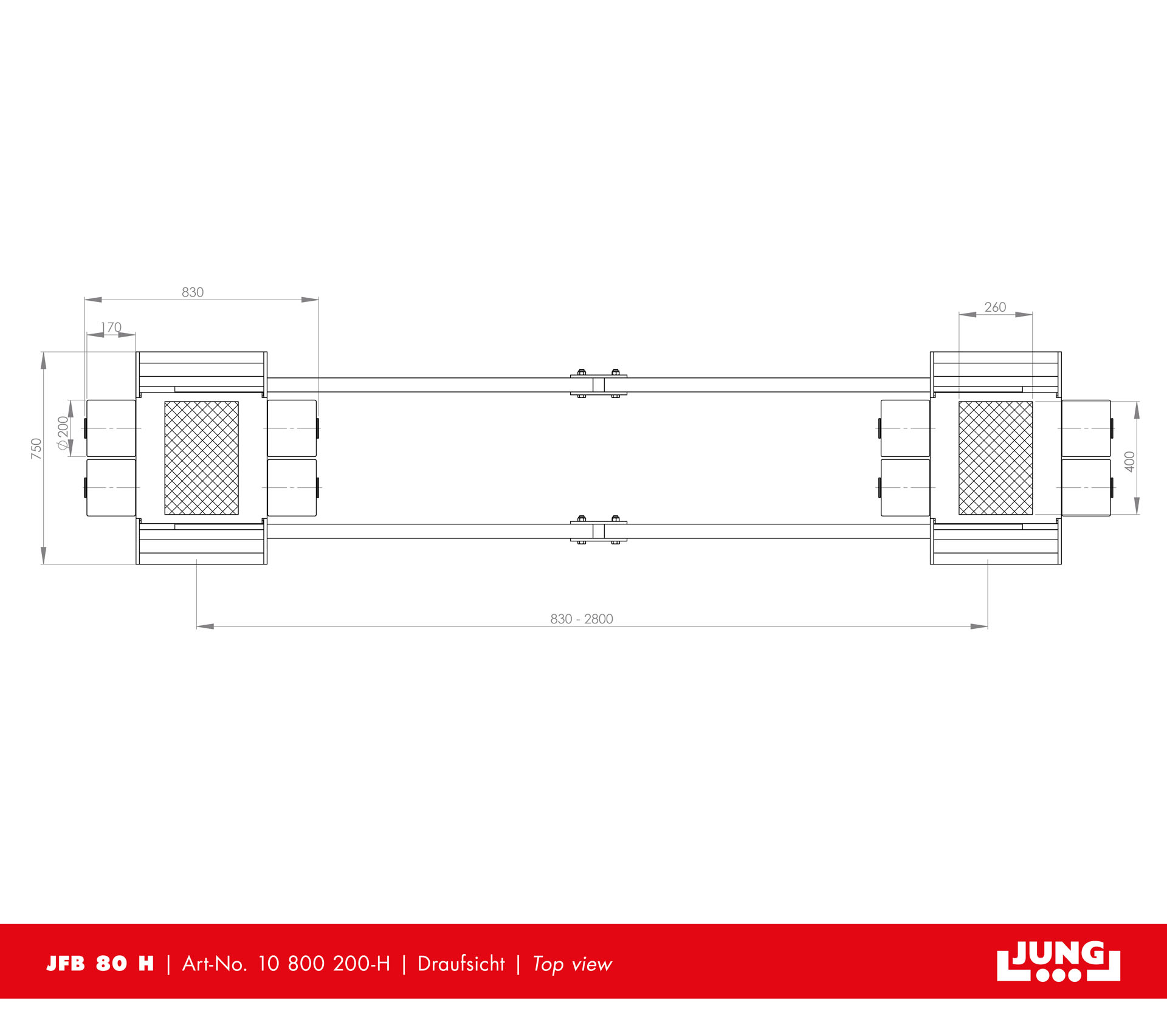 Adjustable trolley JFB 80 H Professional