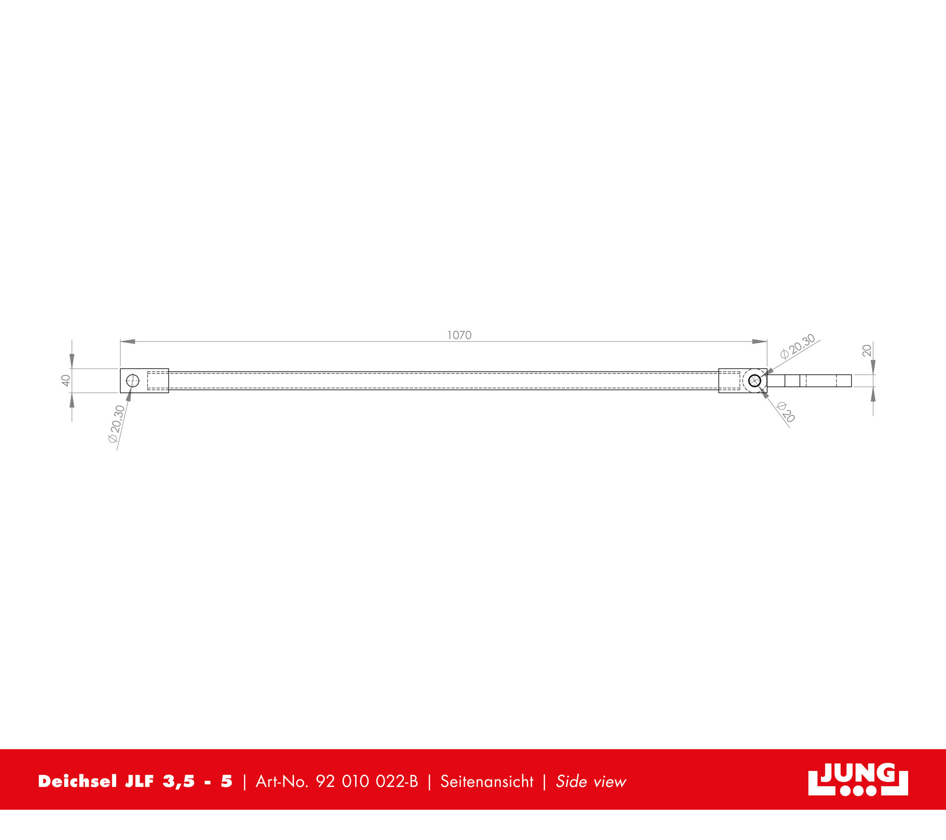 Deichsel für Servofahrwerke Deichsel für Servofahrwerke