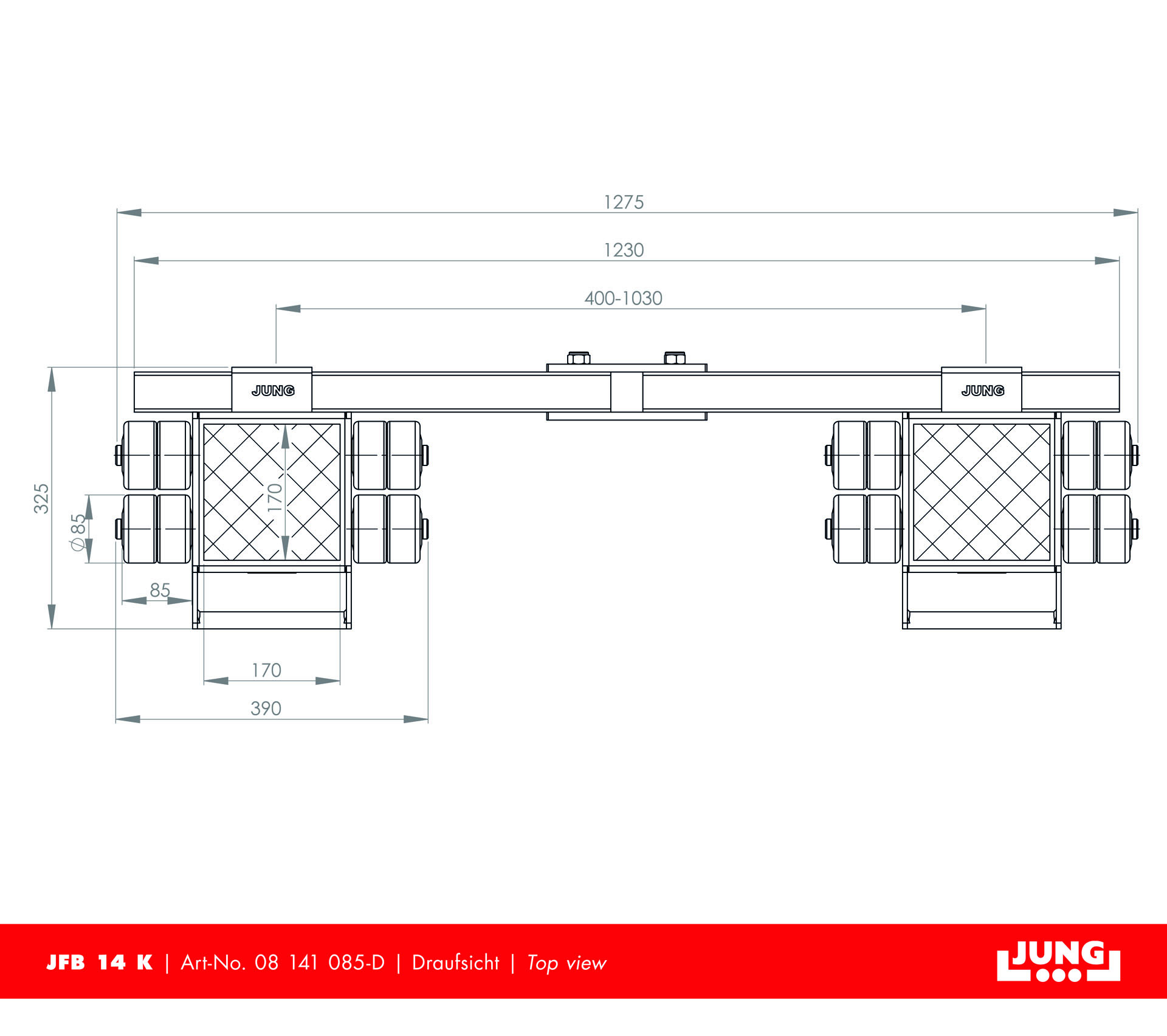 Adjustable trolley JFB 14 K Professional Adjustable trolley JFB 14 K Professional