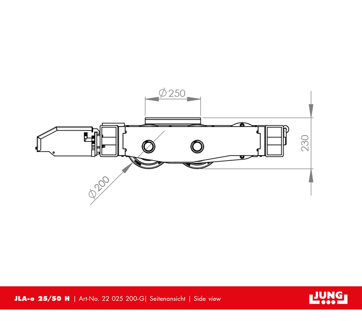 Transport trolley JLA-e 25/50 H facelift - Set 