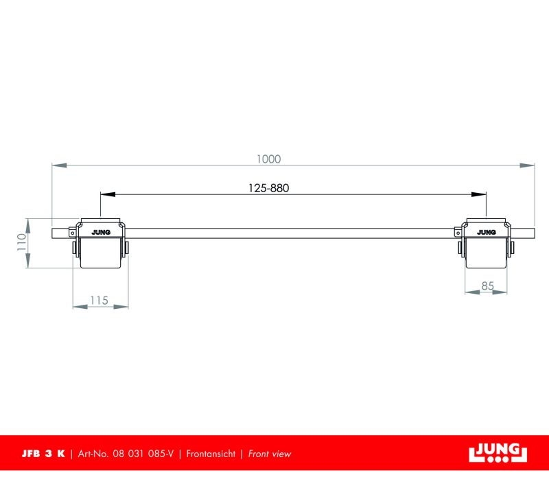 Easy transportation with the JFB 3 K transport trolley from JUNG