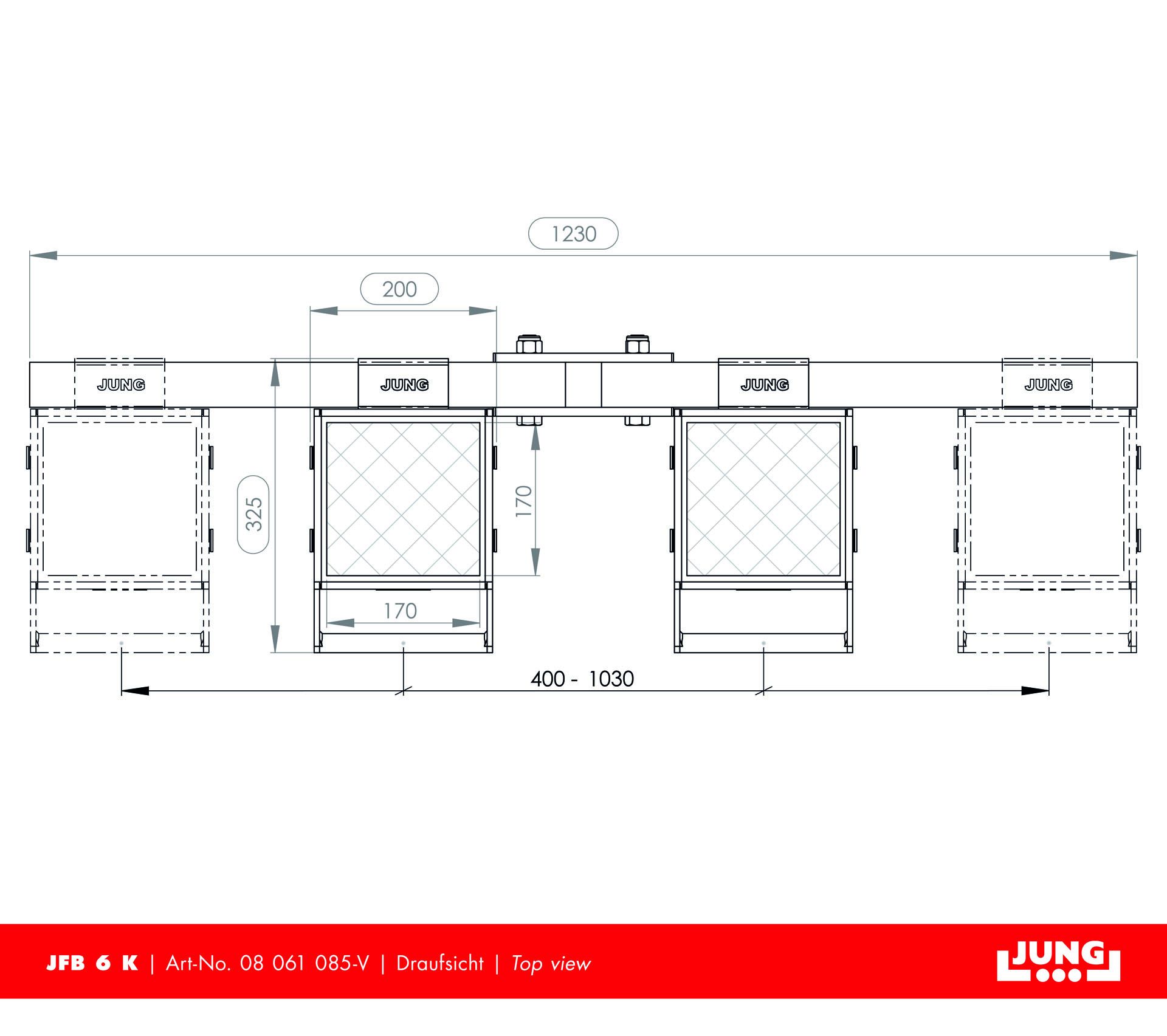 Easy transportation with the JFB 6 K transport trolley from JUNG